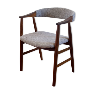 Vintage Danish armchair in solid teak by designer T. Harlev
