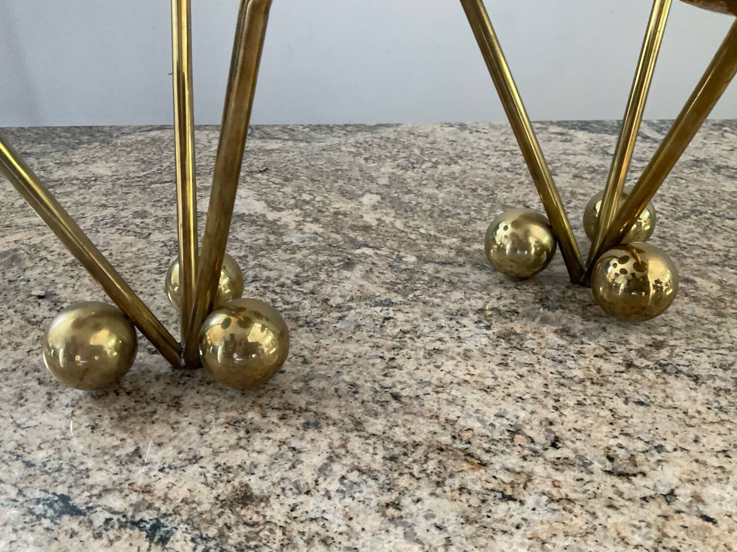 Pair of modernist bronze candlesticks