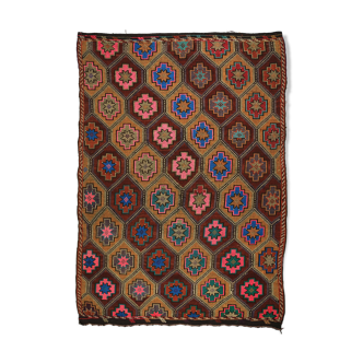 Anatolian handmade kilim rug 281 cm x 201 cm