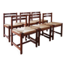 6 straw chairs