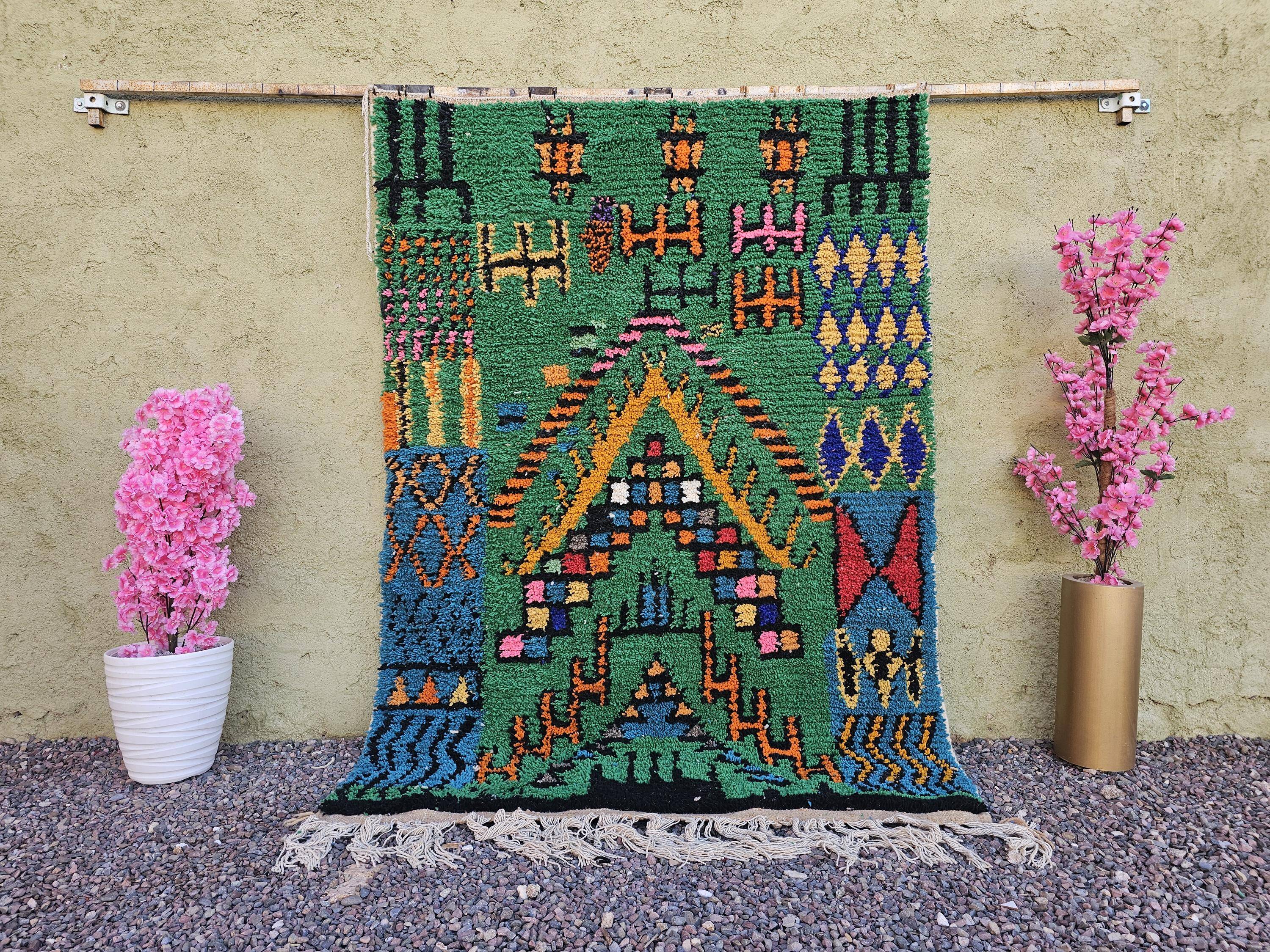 Unique handmade Berber rug 3x2 m