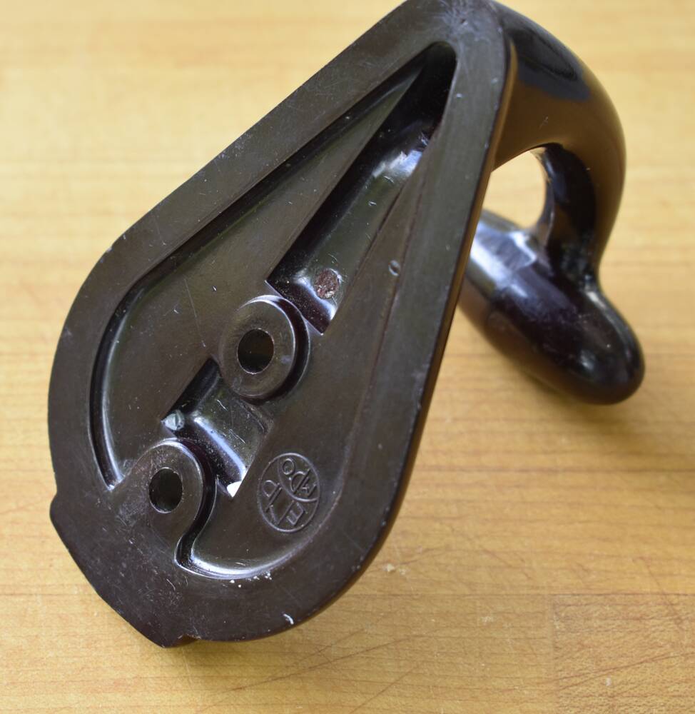 Bakelite school coat rack from the late 1950s