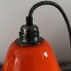 Vintage pendant light in orange opaline