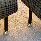 Pair of designer ottoman poufs by Steiner from the 50s