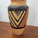 Signed Breton terracotta vase