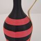 Vintage black and fushia scoubidou bottle