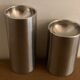 Stelton steel salt and pepper shaker, Scandinavian design Cylinda, Arne Jacobsen