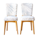 Paire de chaises vintage retapissées avec un tissu au motif de palme