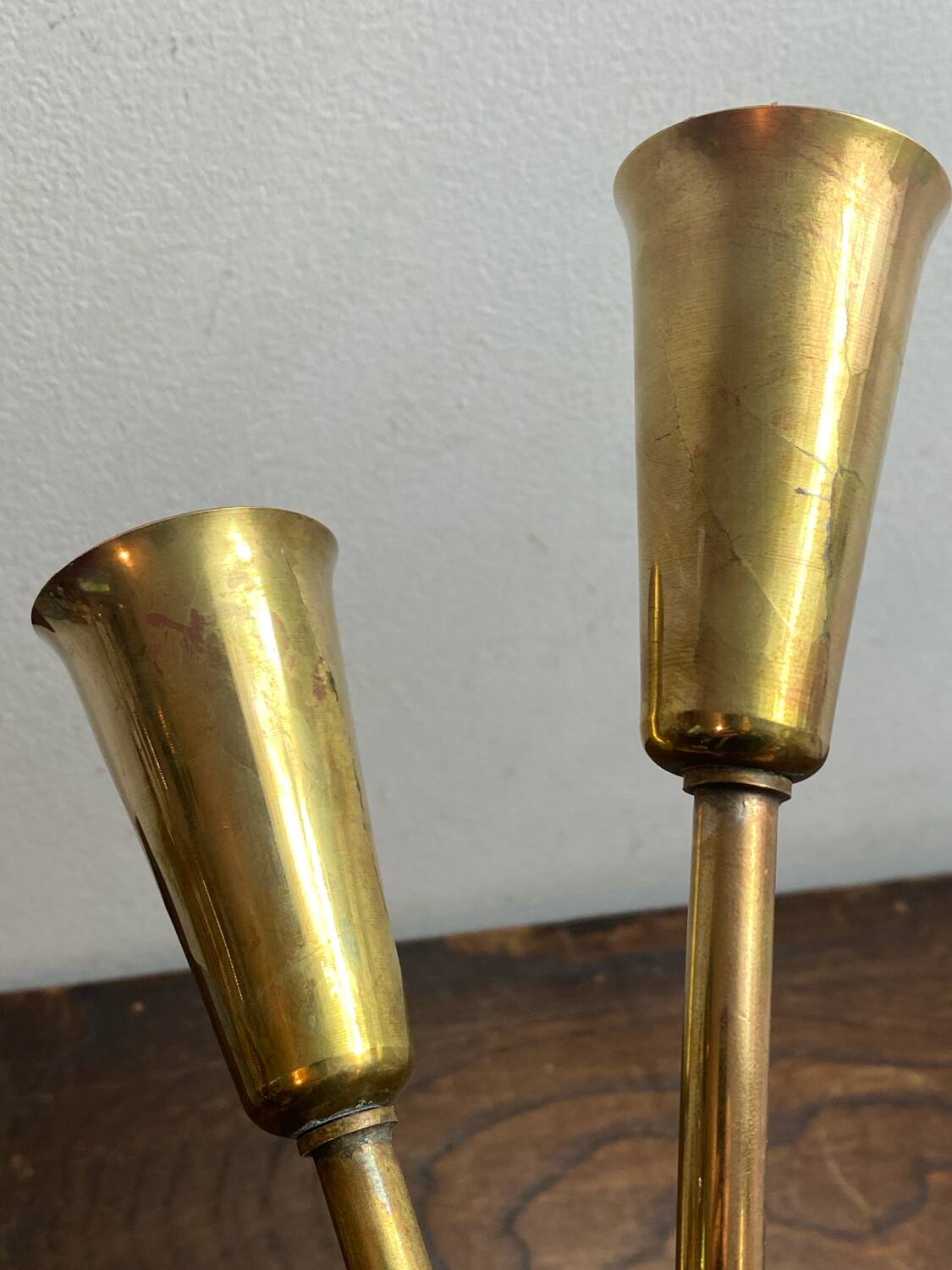 Five-branch wall sconce in brass, 1950s.