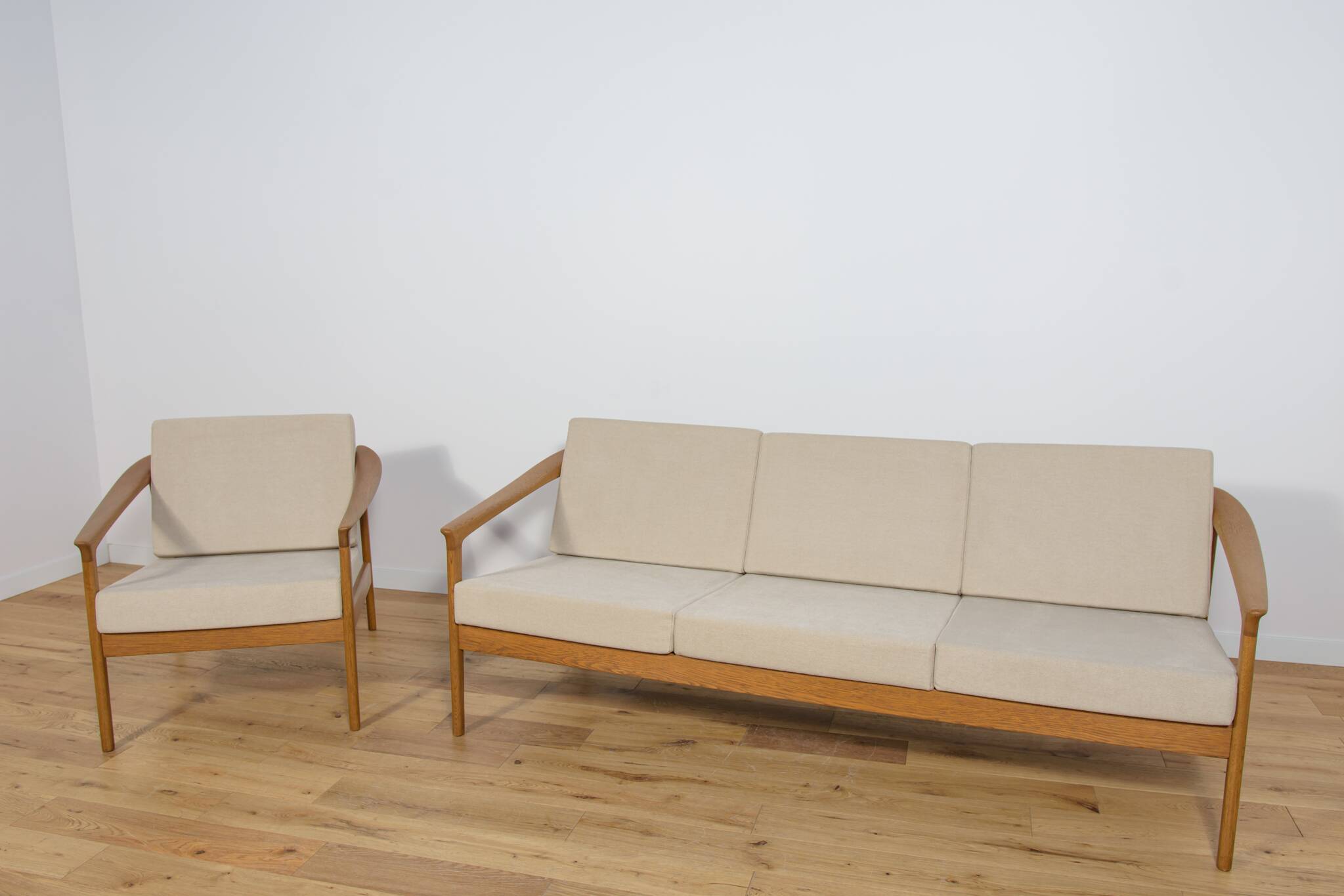 Mid Century Sofa and Armchair Monterey /5-161 by Folke Ohlsson for Bodafors, 1968, Set of 2