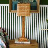 Lampe de table en bambou bio style vintage