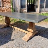 Monastery table with zinc top