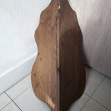 Corner shelf with 2 wooden shelves