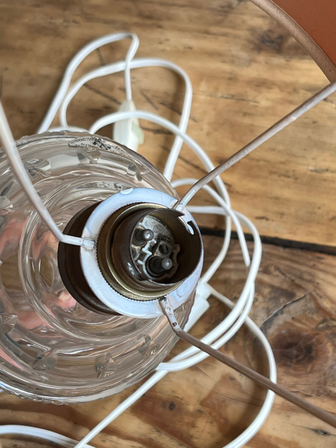 Vintage Bohemian crystal lamp