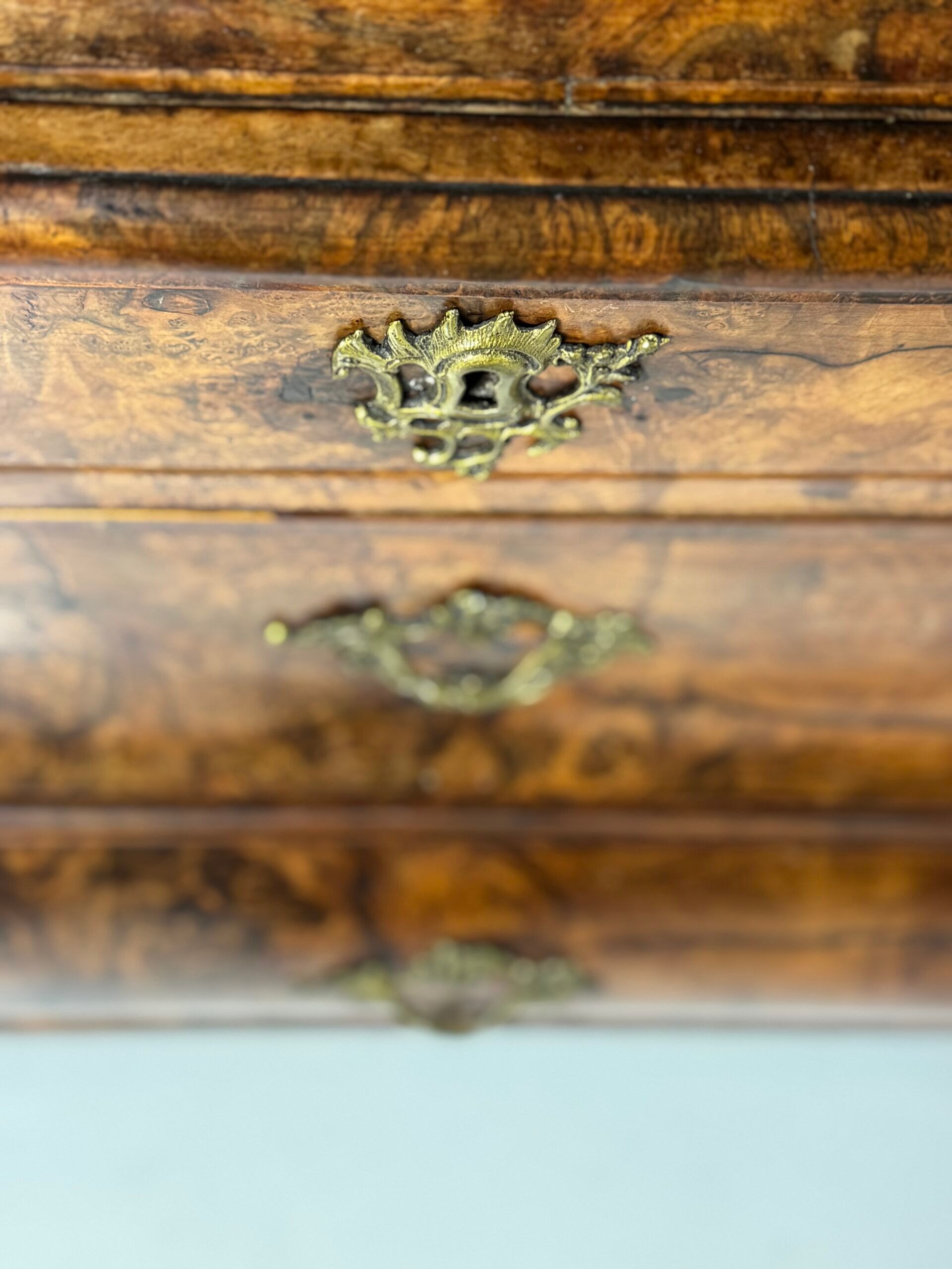 Dutch burr walnut cabinet ca. 1740