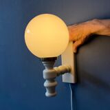 Vintage wall lamp in opaline glass