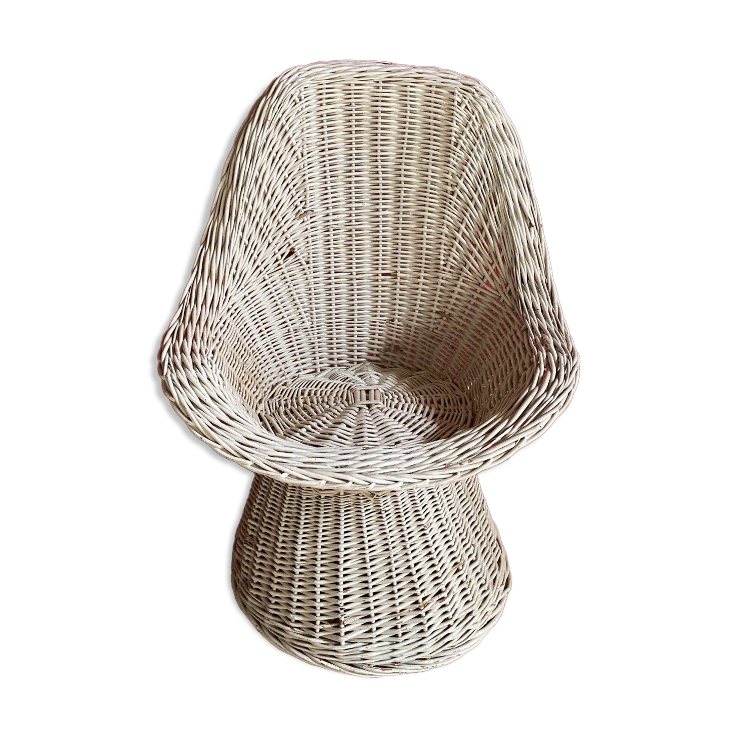 White Rattan Armchair for Children