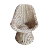 White Rattan Armchair for Children