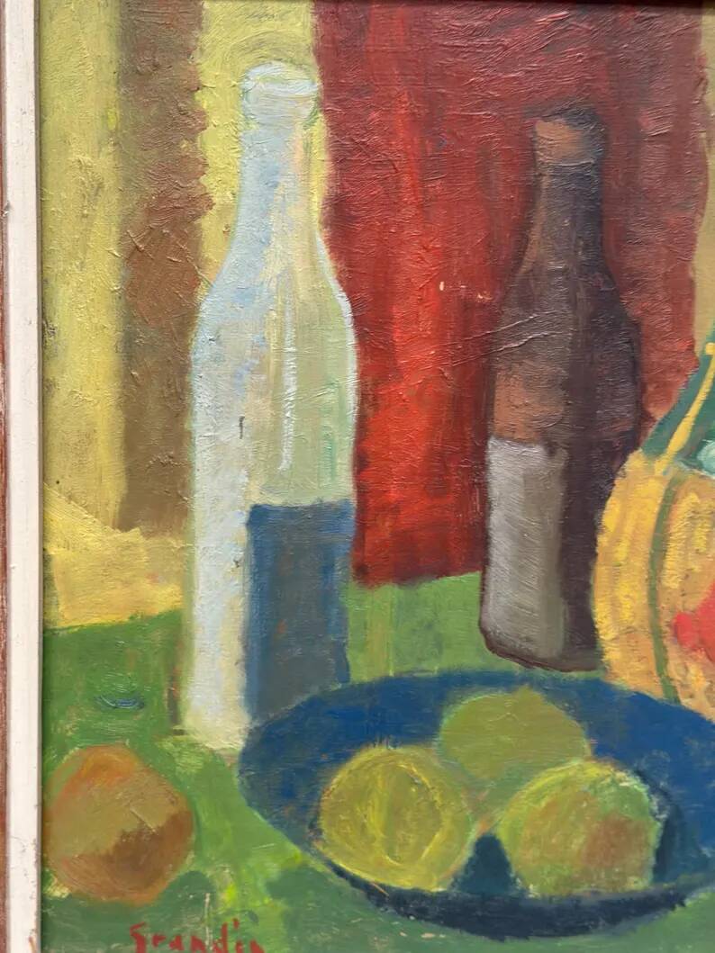 Original Swedish Oil on Panel – “Nature Morte” by Svän Grandin – Signed – Vintage & Framed