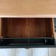 Buffet teck meuble 9 tiroirs en bois brut