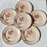 Flat plates Gien pink