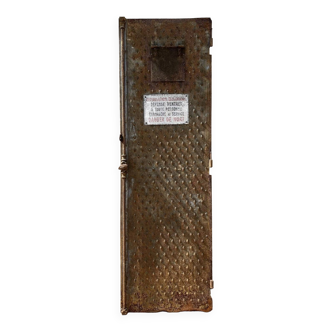 Industrial design: studded cast iron security door for private premises circa 1900-1940 (B)