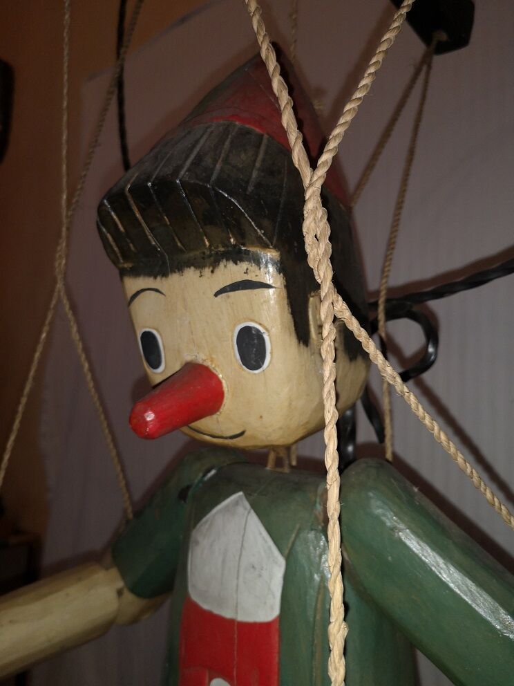 Puppet Pinocchio soft wood 1970