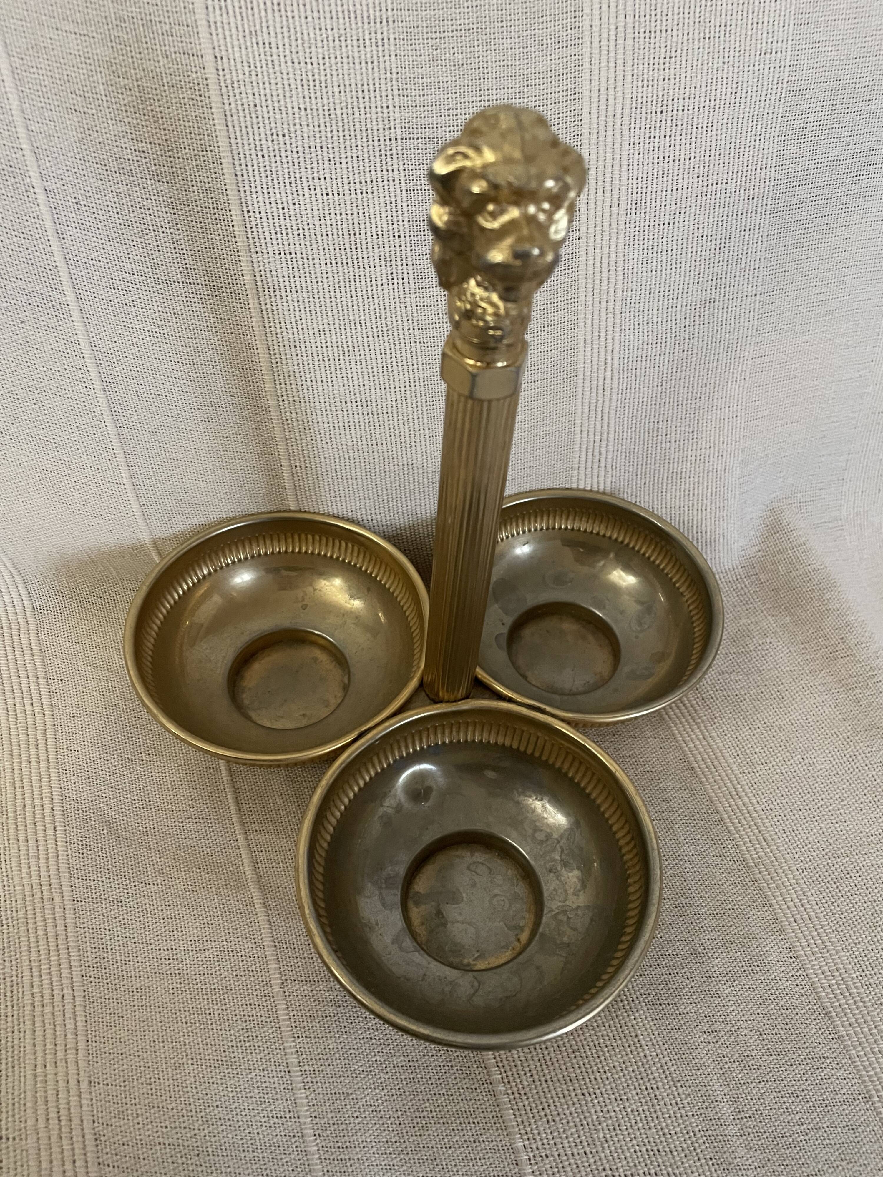 Vintage brass gold aperitif server