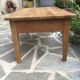 Table basse bois brut cirée