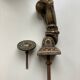 Antique bronze hand-shaped door knocker