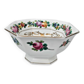 Vintage Octagonal Porcelain Salad Bowl from Mehun
