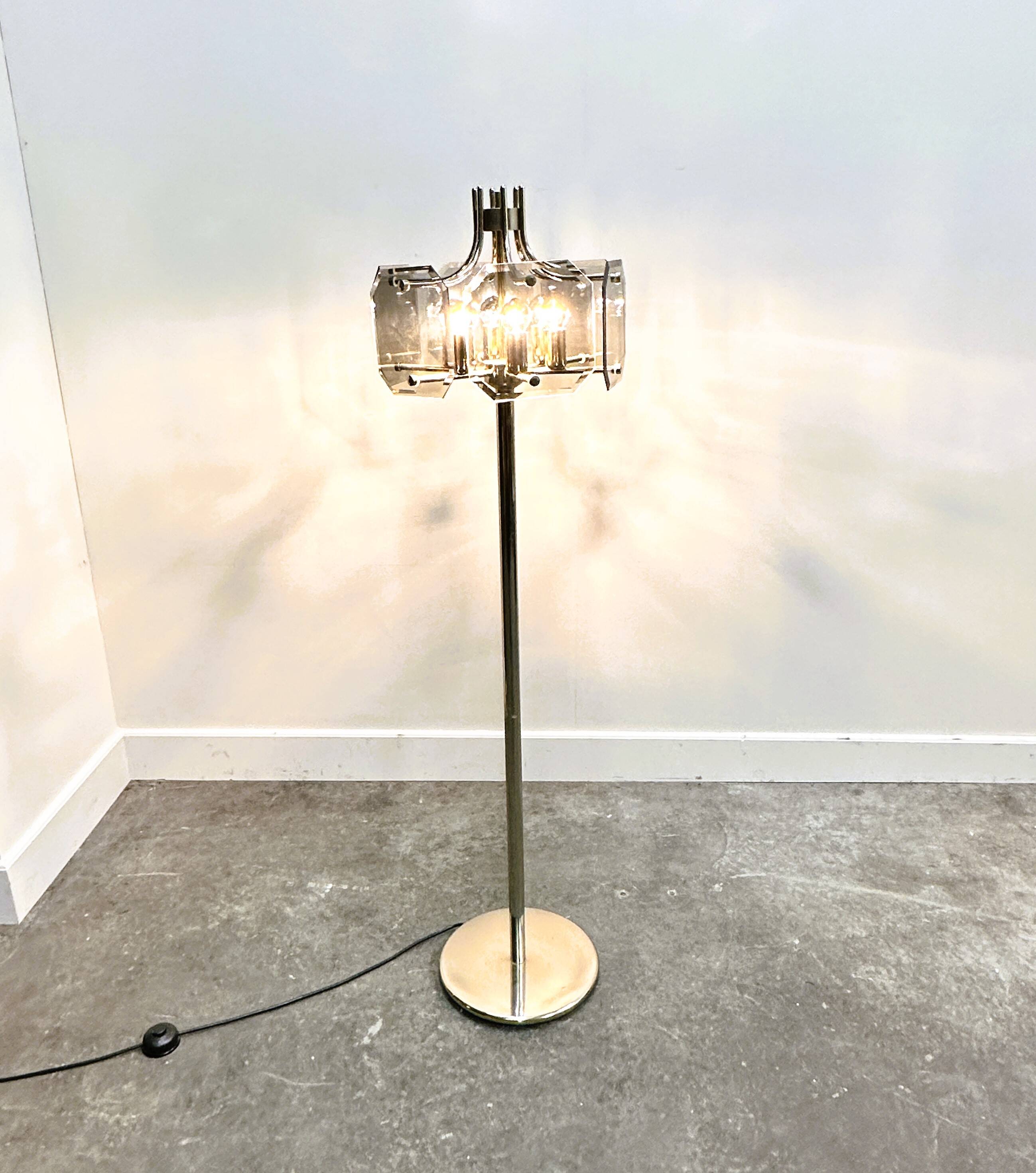 Vintage Luigi Colani Chrome Floor Lamp from the 70s.