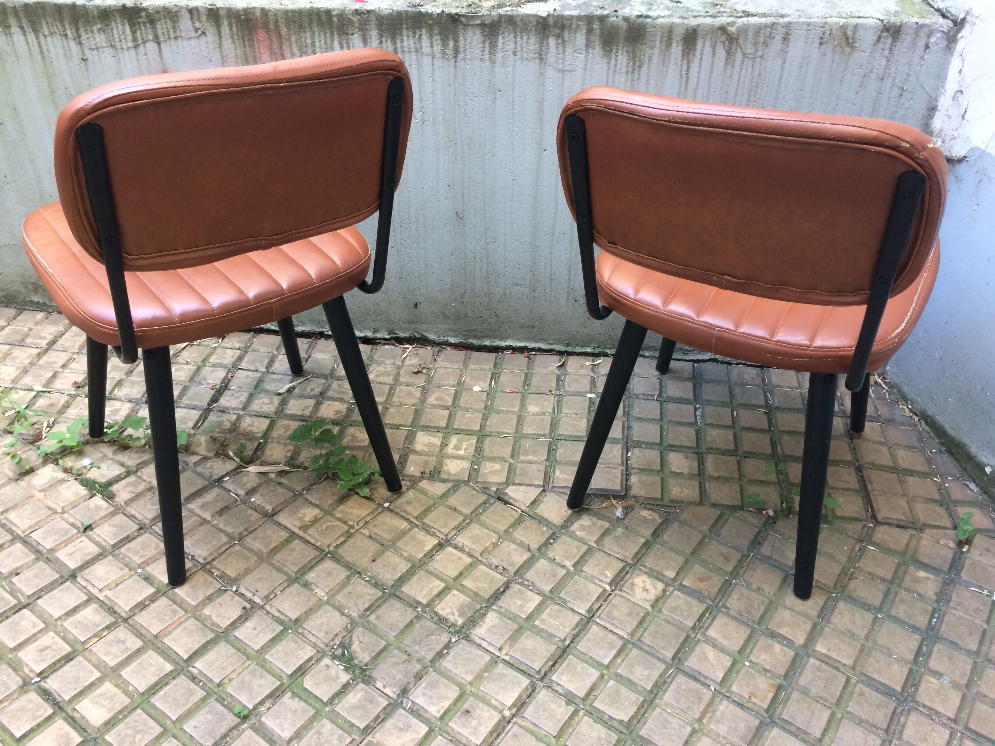 Pair of leather chairs