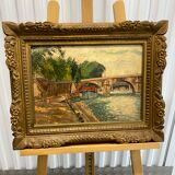 Parisian Seine quay signed L.Chardon