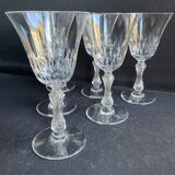 6 Saint Louis wine glasses cut Lozère service stamped