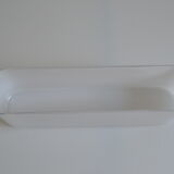 Modernist vase or centerpiece in white glass