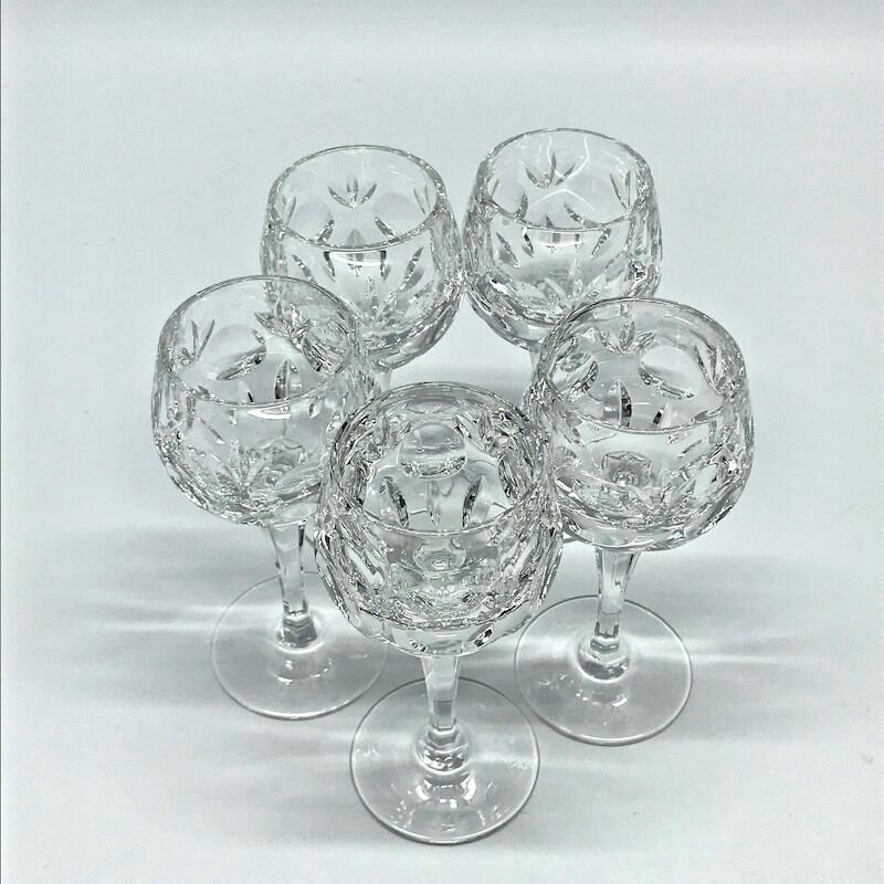 Cut crystal port glasses