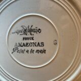 Set of 6 hollow plates Sarreguemines model Amazonas