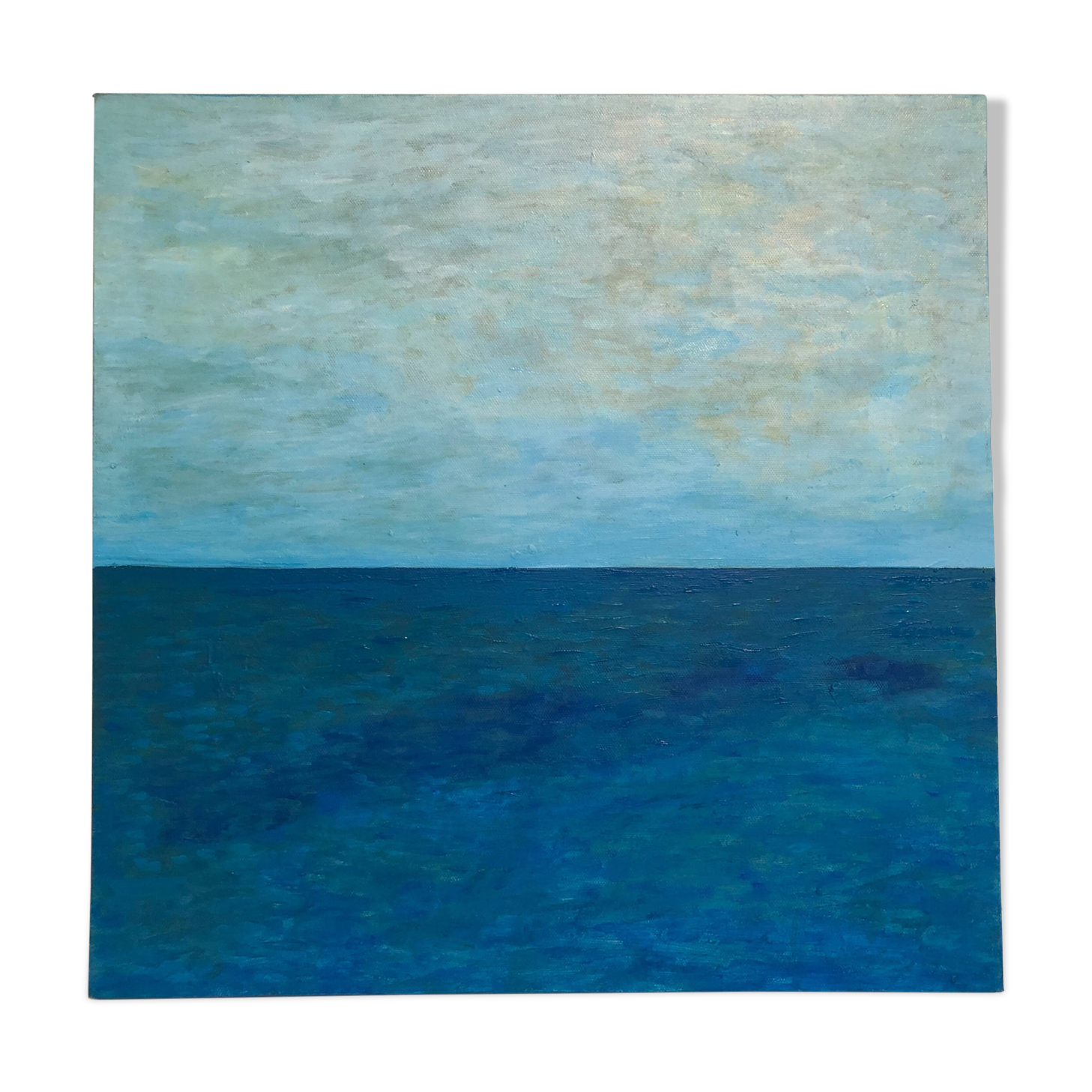 Blue horizon oil painting