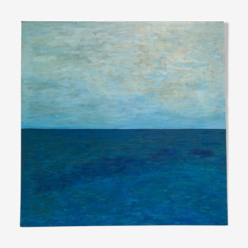 Blue horizon oil painting