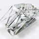 Paire d'appliques murales en cristal facetté et chrome / lampes murales en verre prisme par Kinkeldey
