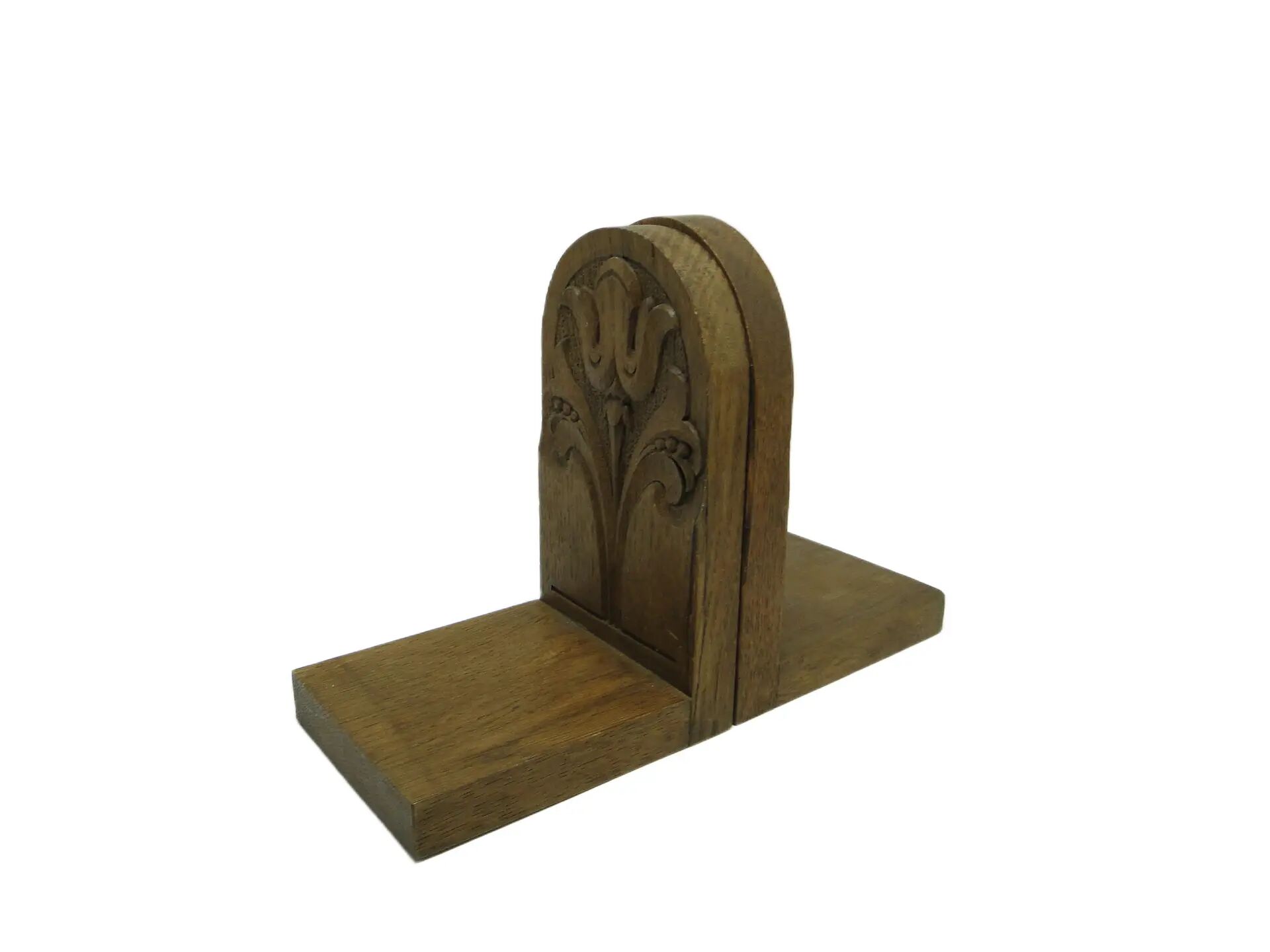 Pair of bookends, Art Nouveau, walnut, Austria, early 20th century