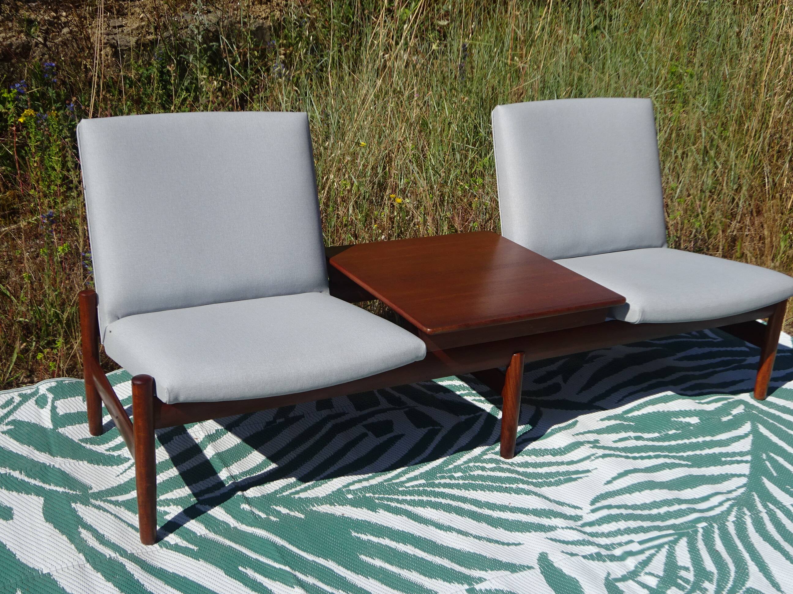 Modular vintage lounge set in teak signed by Karl SØrlie & SØnner.