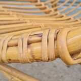 Rattan shell armchair 1960