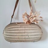 Rattan messenger bag