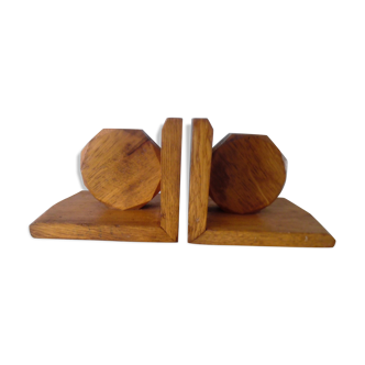Pair of Art Deco wooden book holders