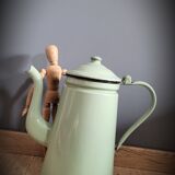 Light green enamelled coffee maker