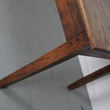 Table de salle à manger de ferme rustique française du 19ème siècle en chêne antique
