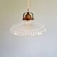 Art Deco pendant light in grooved glass, 1920s-30s