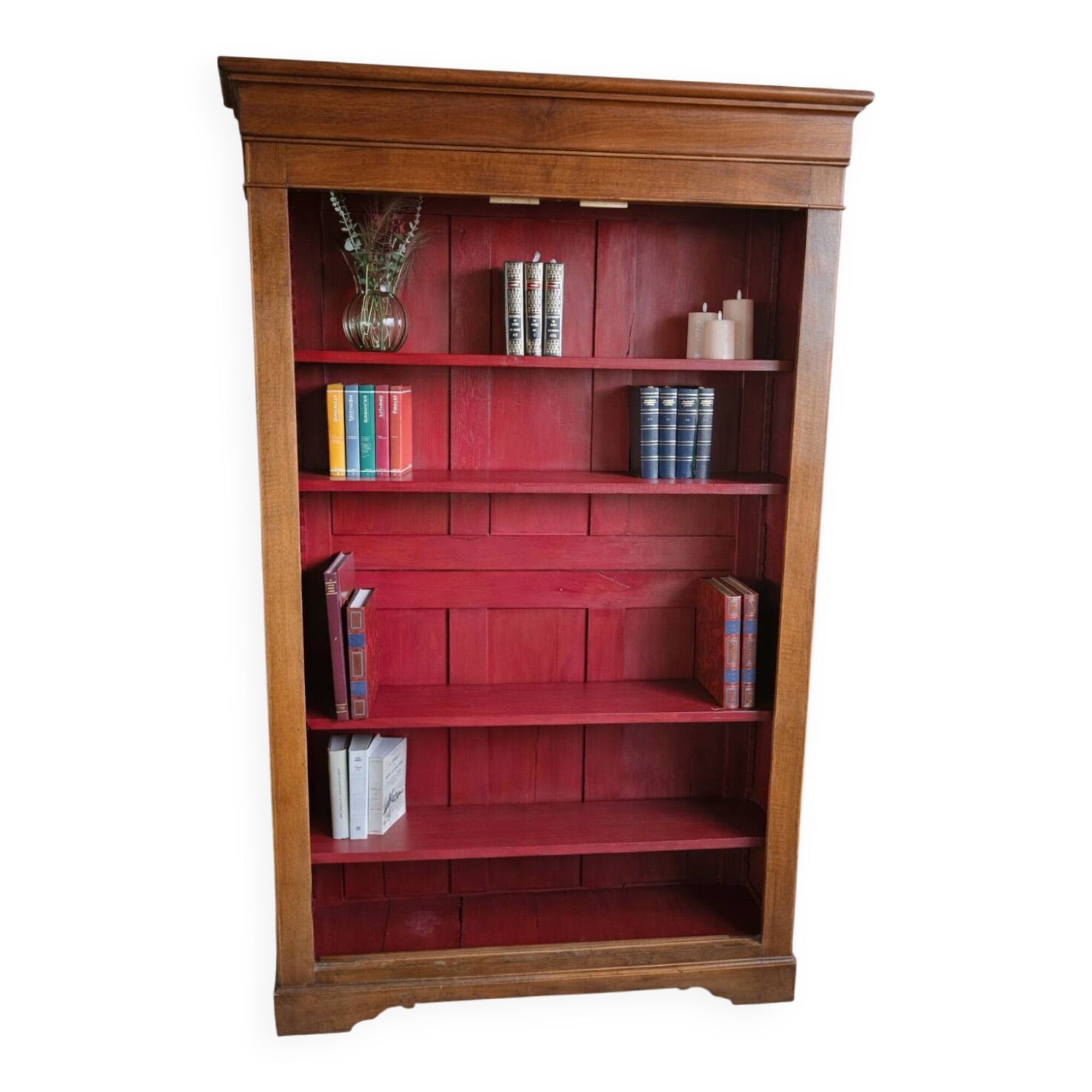 Antique solid wood library refurbished